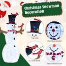 4.8 Feet Christmas Snowman with 120 LED Lights and 2 Decorative Red Birds