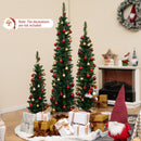Pre-Lit Artificial Christmas Tree Set of 3 with LED Lights