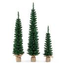 Pre-Lit Artificial Christmas Tree Set of 3 with LED Lights