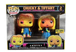 Pop! Movies: Bride of Chucky - Chucky with Axe & Tiffany with Knife Blacklight 2-Pack (Hot Topic Exclusive)