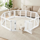Clear Plastic Dog Playpen with Door - 8 Panel