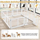 Clear Plastic Dog Playpen with Door - 8 Panel