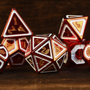 Cleric's Domain Red And White Metal Dice Set