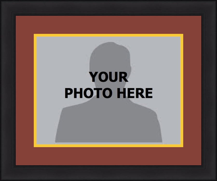 NBA Basketball Photo Picture Frame Kit - Cleveland Cavaliers (Wine Red Matting, Yellow Trim)
