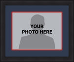 MLB Baseball Photo Picture Frame Kit - Cleveland Indians (Navy Matting, Red Trim)