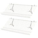 Closet Shelves Wall Mounted Set of 2 Metal Wire Shoe Racks
