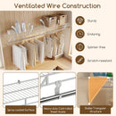 Closet Shelves Wall Mounted with Hanging Rod for Laundry Room