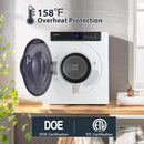 2.6 Cu.ft Compact Clothes Dryer with Touch Panel and 2 Modes
