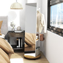 Coat Rack with Full Length Mirror Freestanding Coat Tree with 3 Hooks