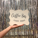 Coffee Bar Sign | Rustic Metal Sign Decor | Decorative Tabletop  Display | 10" x 8"