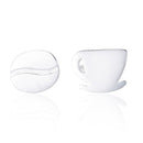 Coffee Cup & Bean Earrings in Rose Gold or Silver