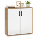 Coffee Bar Cabinet with 5-Position Adjustable Shelf for Living Room Dining Room-Natural