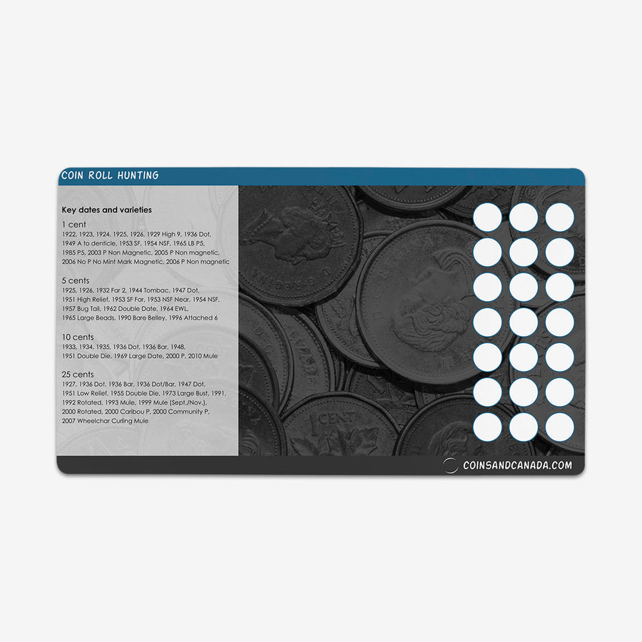 Canadian Coin Roll Hunting Playmat