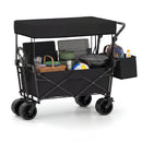 Collapsible Wagon with Removable Canopy and Detachable Storage Bag