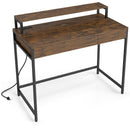 Compact Office Desk with Removable Monitor Shelf & Drawer