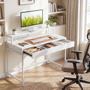 Compact Office Desk with Removable Monitor Shelf & Drawer