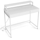 Compact Office Desk with Removable Monitor Shelf & Drawer