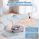 Compact Oscillating Standing Fan with 70° Oscillation and 90° Tilt for Home Office