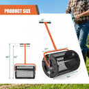 Compost Spreader 24 Inch Peat Moss Spreader Roller with Height-adjustable T-shape Handle