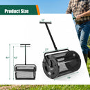 Compost Spreader 24 Inch Peat Moss Spreader Roller with Height-adjustable T-shape Handle