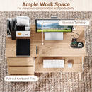 Computer Desk with Power Outlet Keyboard Tray and 3 Large Drawers