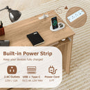 Computer Desk with Power Outlet Keyboard Tray and 3 Large Drawers