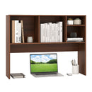 Computer Desktop Bookcase with 4 Cubbies and Open Back Compartment