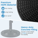 Concrete Patio Umbrella Base with Rattan Pattern for Lawn