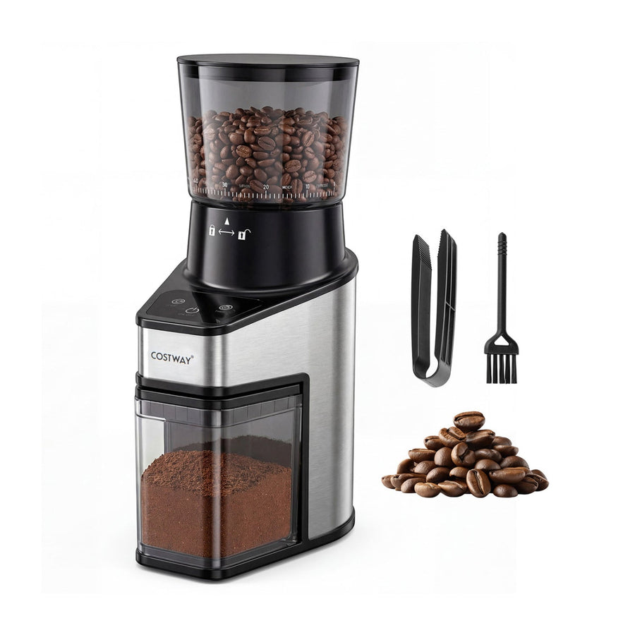 Conical Burr Coffee Grinder with 60 Precise Grinding Settings and Digital Display