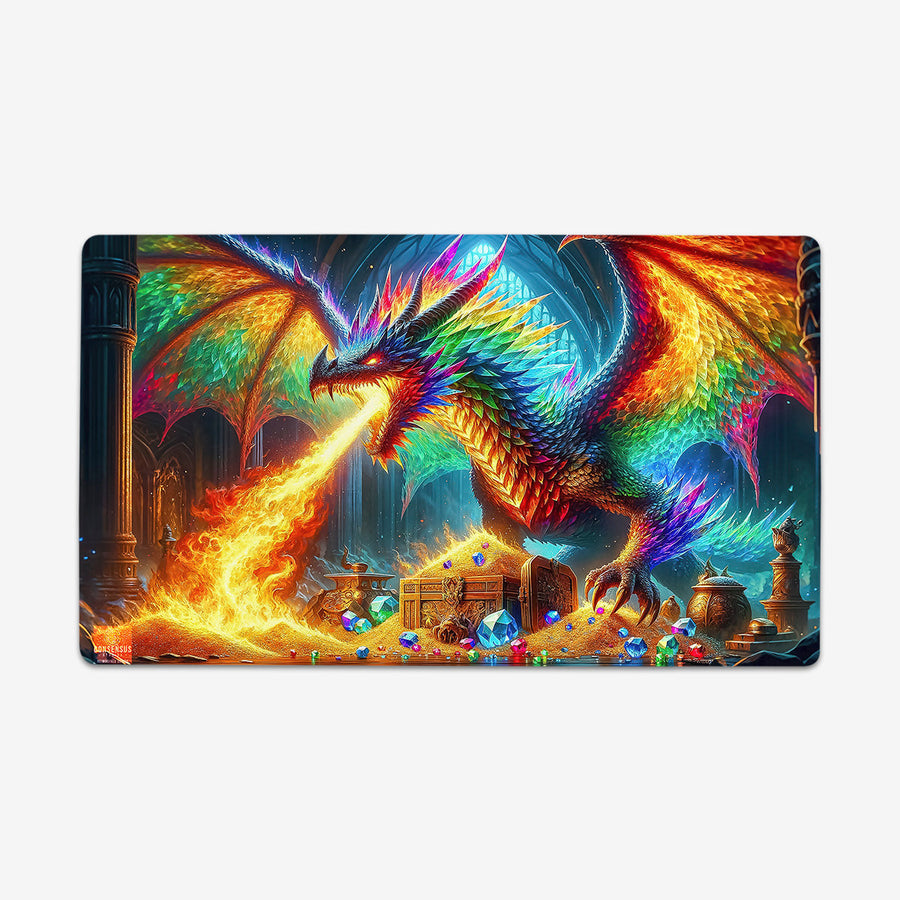 The Prismatic Dragon Hoard Playmat