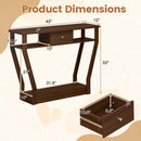 Console Table with Storage Drawer and Shelf, 47-Inch