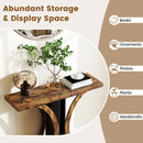 Console Table 39.5 Inch Rectangular Entryway Table with Geometric Frame