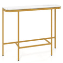 Console Table 44-Inch Entryway Table with Faux Marble Tabletop and Heavy-Duty Metal Frame