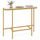 Console Table 44-Inch Entryway Table with Faux Marble Tabletop and Heavy-Duty Metal Frame