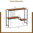 Console Table with Storage Shelf and Metal Frame for Living Room