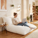 Convertible Bean Bag Floor Sofa with Washable Corduroy Cover