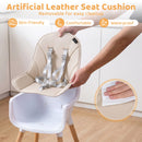 Convertible High Chair with 5-Point Harness - Beige