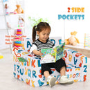 2-in-1 Convertible Kids Sofa with Velvet Fabric