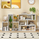 Convex Bookshelf with 3 Open Shelves and Anti-Tip Device