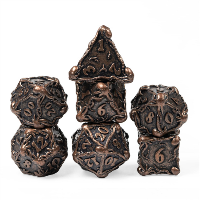 Kraken Jewels: Copper - Metal RPG Dice Set