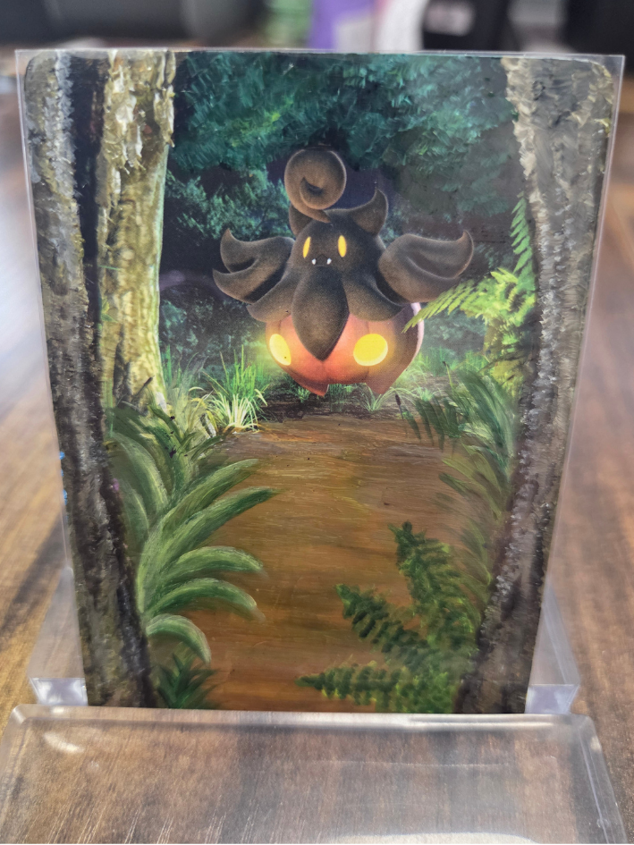 Custom Painted Pumpkaboo Pokemon Card