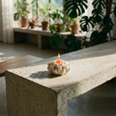 Coral Statue Candle Holder | Ceramic Sculpture Home Decor | 5" x 3"