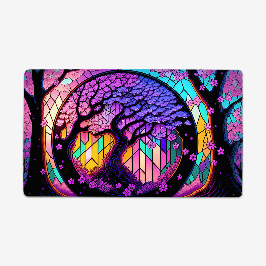 Stained Glass Cherry Blossom Playmat