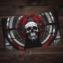 Stained Glass Skull Of The Fallen Saint Playmat