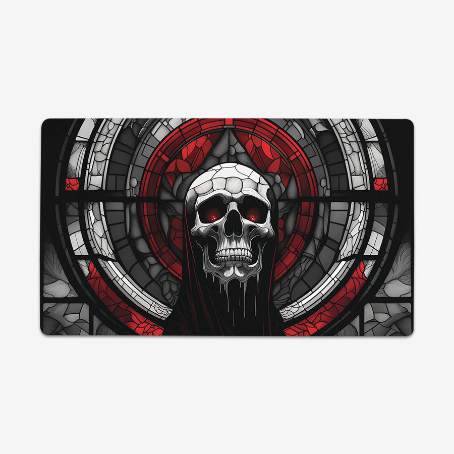 Stained Glass Skull Of The Fallen Saint Playmat