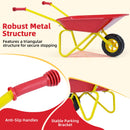 Costzon Kids Wheelbarrow with All-Terrain Wheels-Red