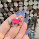 Couldn't Find You A Real Unicorn Enamel Pin on Gift Card