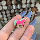 Couldn't Find You A Real Unicorn Enamel Pin on Gift Card