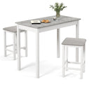 Counter-Height Dining Table and 2 Upholstered Bar Stools