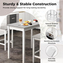 Counter-Height Dining Table and 2 Upholstered Bar Stools